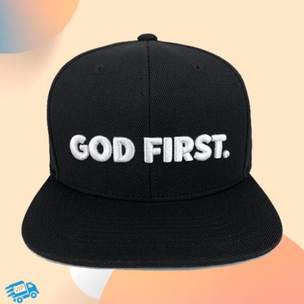 kenny Redletterclo Merch Store God First Snapback Black s