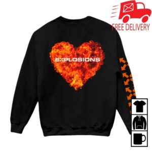 kenny Three Days Grace Merch Store Explosions Black Crewneck ss