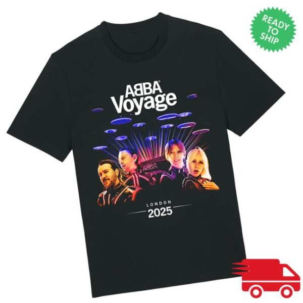 kenny abba voyage merch store 2025 event tee black ww