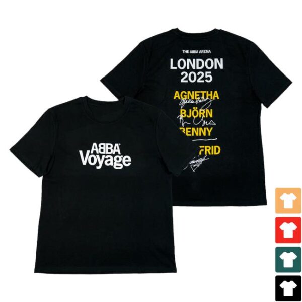 kenny abba voyage merch store 2025 signature tee black