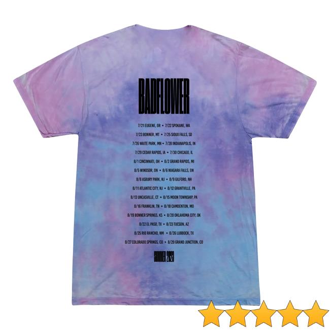 Badflower Merch Store Badflower Tie-Dye Tee - Graphic Design Prints