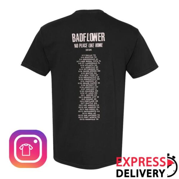 kenny badflower merch store no place like home 2024 tour tee e