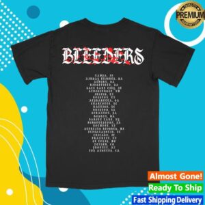 kenny black veil brides merch store bleeders us tour 2024 t shirt s