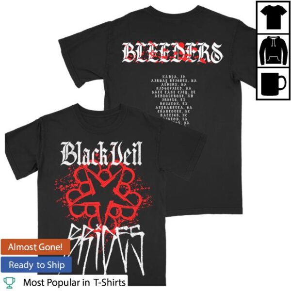 kenny black veil brides merch store bleeders us tour 2024 t shirt sd