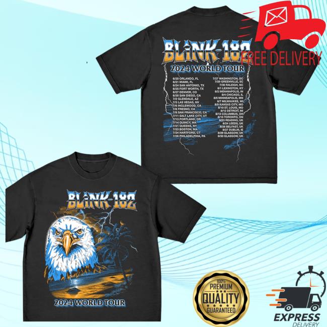 Blink 182 Merch Store Eagle Tour T-Shirt - Graphic Design Prints