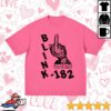 kenny blink 182 merch store pink middle finger t shirt