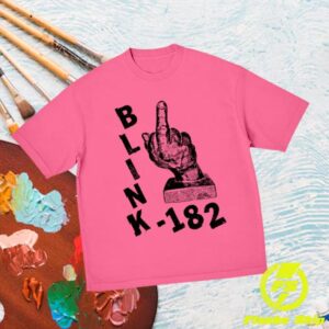 kenny blink 182 merch store pink middle finger t shirt SD