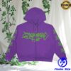 kenny city morgue official merch shop graffiti washed zip hoodie purple