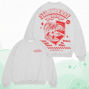 kenny dancegavindance band merch store strawberry revenge grey heather crewneck hot sauce qq we