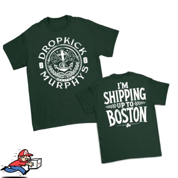 kenny dropkick murphys merch nautical shipping up to boston t shirt forest green EQWQ