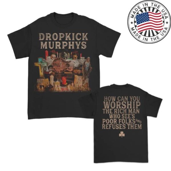 kenny dropkick murphys merch this machine kills fascists album t shirt black