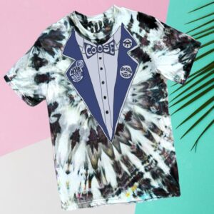 kenny goosetheband merch store tuxedo tie dye t shirt weew