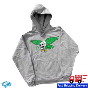 kenny heavyslime merch store eagle skull hoodie grey WW