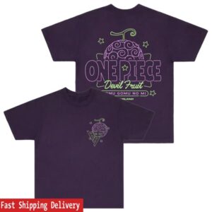 kenny hypland merch store one piece neon gomu shirt purple ssw