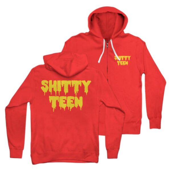 kenny lindsey way merch store shitty teen red zip hoodie