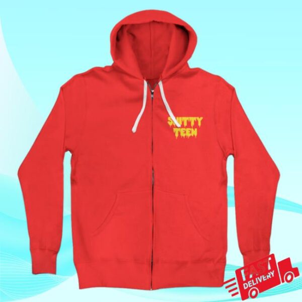 kenny lindsey way merch store shitty teen red zip hoodie s