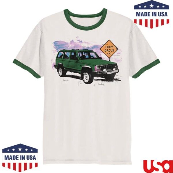 kenny lucy dacus merch store green truck ringer tee