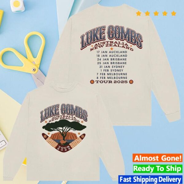 kenny luke combs merch store tour 2025 boomerang long sleeve wsd