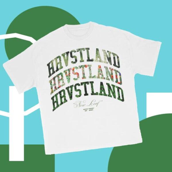 kenny mike teezy music merch store hrvst land new leaf graphic tee uew