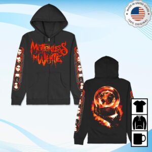 kenny motionless in white store merch earth embers zip up hoodie black