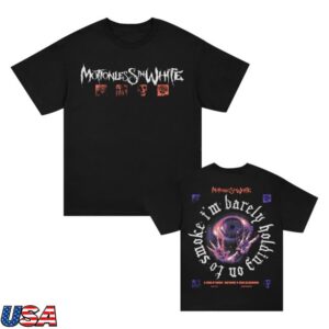 kenny motionless in white store merch holding on to smoke t shirt black