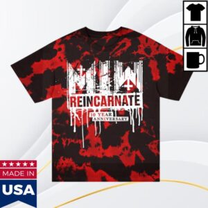 kenny motionless in white store merch reincarnate 10 year drip logo t shirt dye