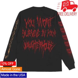 kenny motionless in white store merch slaughterhouse long sleeve black rr