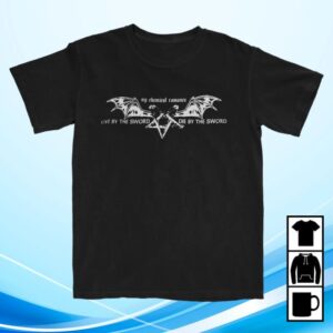 kenny my chemical romance official store pentagram wings t shirt