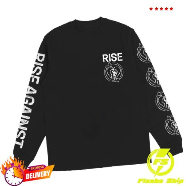 kenny rise against merch store chalk logo long sleeve black eww