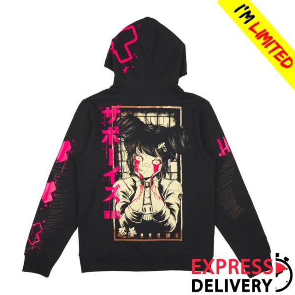 kenny the boys merch store akumu glow in the dark black hoodie