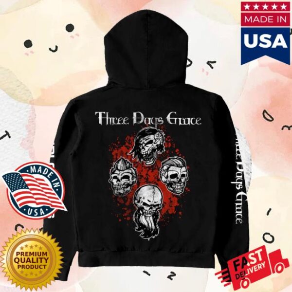 kenny three days grace merch store explosions tour zip hoodie ss