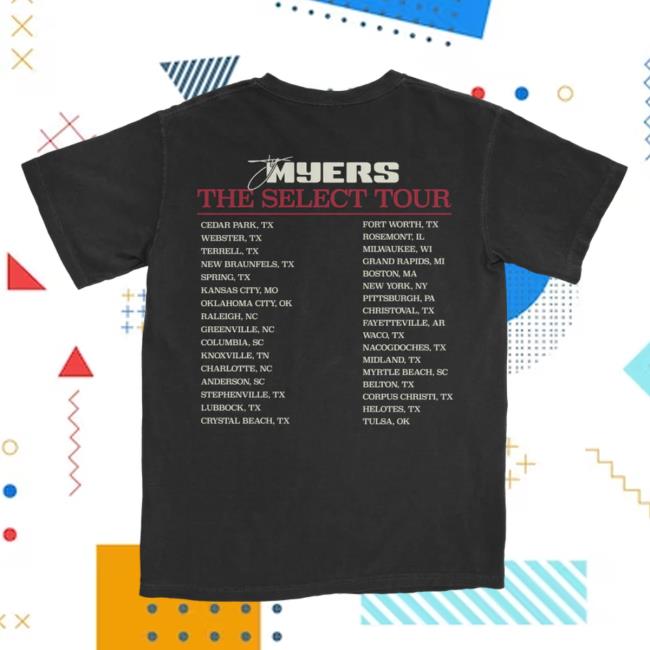 Ty Myers Merch Store Ty Myers The Select Tour Tee - Graphic Design Prints