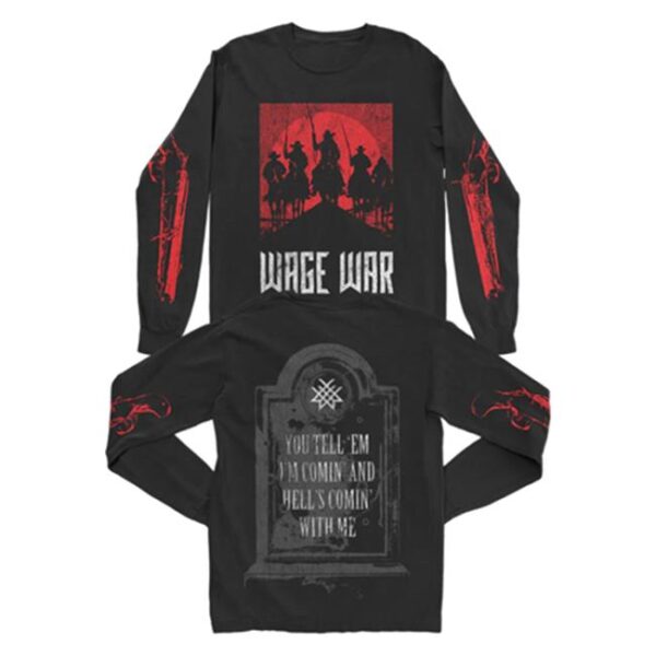 kenny wage war band merch store tombstone long sleeve tee black