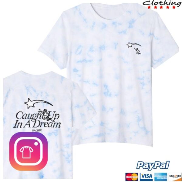 kenny Thebandpacific Merch Store Caught Up In A Dream Tie Dye Tee Blue Grey sD