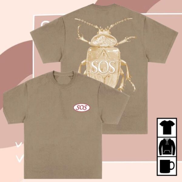 kenny sza sos merch store sos deluxe brown beetle tee sd