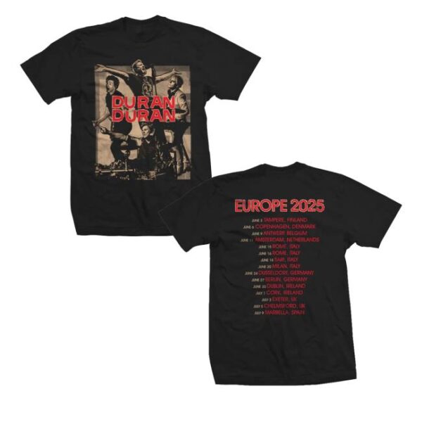 kenny Duran Duran Official Store Black Euro 25 Collage Shirtss