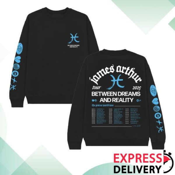 kenny James Arthur Merch Store Between Dreams And Reality Tour 2025 Crewnecks