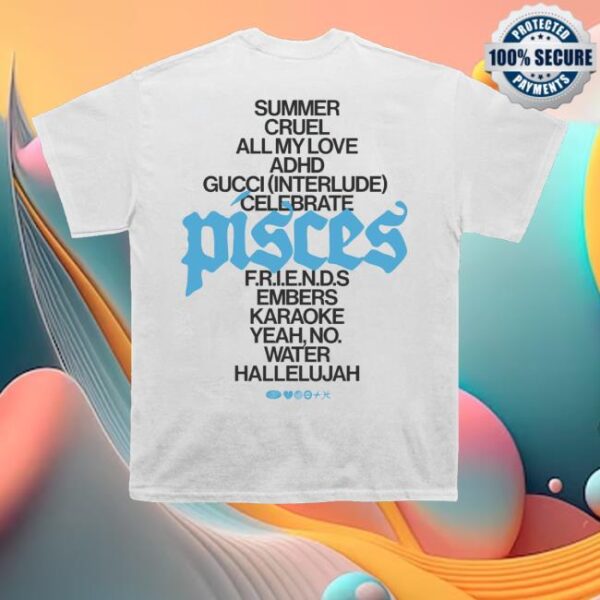kenny James Arthur Merch Store Pisces Tracklist Tees
