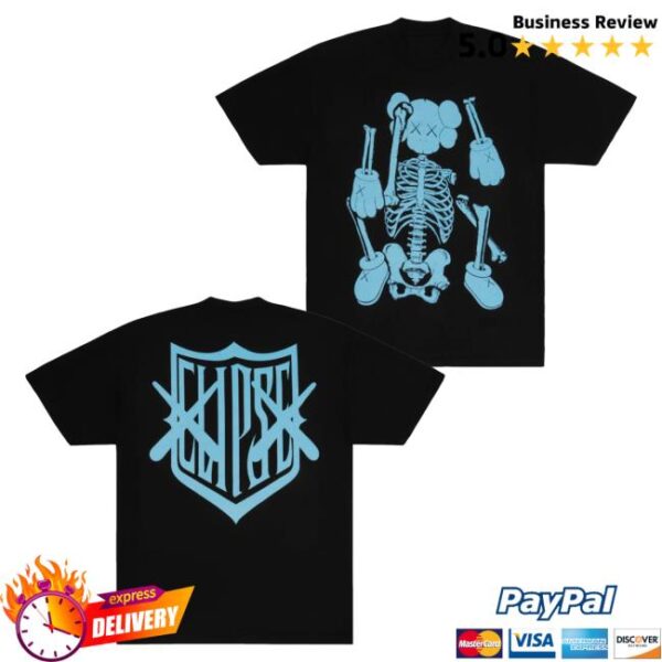 kenny Letgodsortemout Merch Kaws X Clipse Let God Sort 'Em Out Cover Tee Blue0