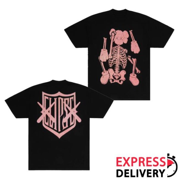 kenny Letgodsortemout Merch Kaws X Clipse Let God Sort 'Em Out Cover Tee Pink0