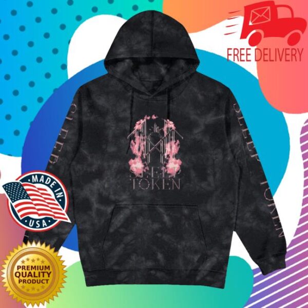 kenny Official Sleep Token Merch Store Arcadian Smoke Tie Dye Hoodie