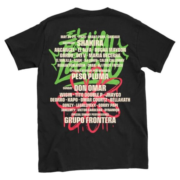 kenny Suenos Music Festival Merch 2025 Neon Flower Lineup Tee