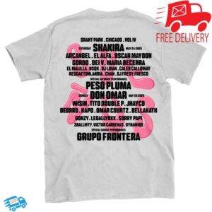 kenny Suenos Music Festival Merch 2025 Pink Logo Linuep Tee