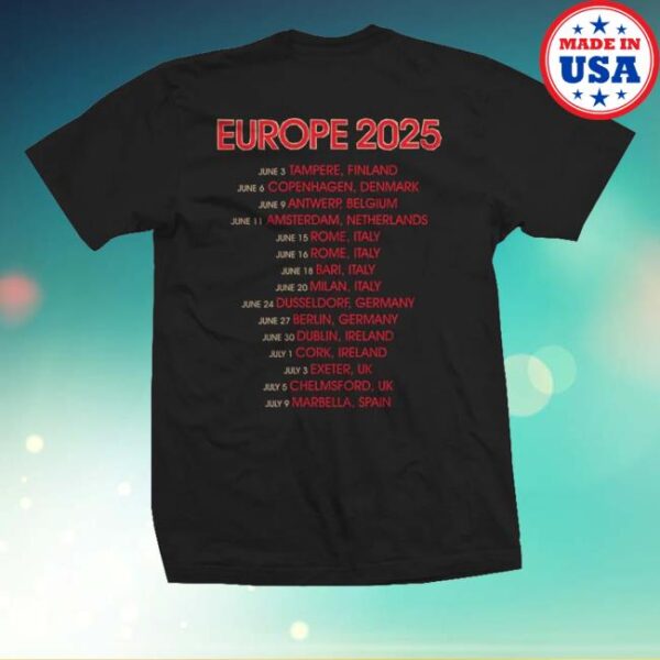 kenny ms Duran Duran Official Store Black Euro 25 Band Lineup Shirt