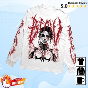 kenny Bullet For My Valentine Merch Woman White Longsleeve T Shirtv kenny Bullet For My Valentine Merch Woman White Longsleeve T Shirtv