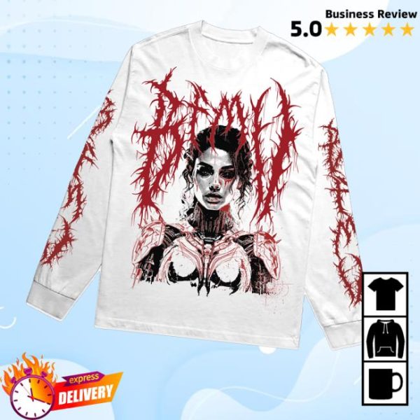 kenny Bullet For My Valentine Merch Woman White Longsleeve T Shirtv