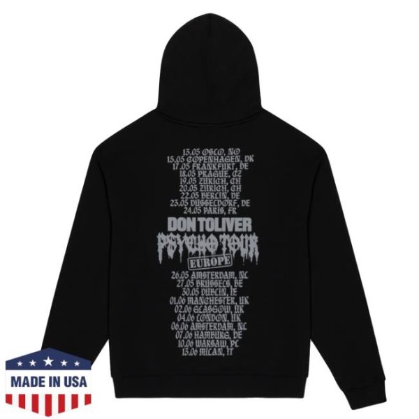 kenny Don Toliver Merch Psycho Tour Emblem Hoodie