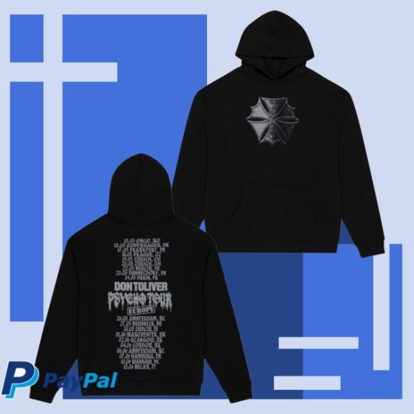 kenny Don Toliver Merch Psycho Tour Emblem Hoodie0