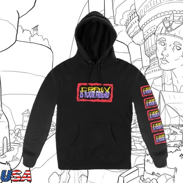 kenny Drain Merch Drain Badge Pull Hoodie