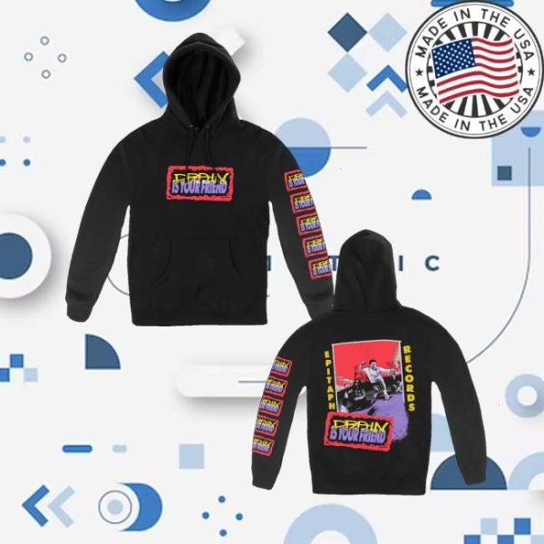 kenny Drain Merch Drain Badge Pull Hoodiexx